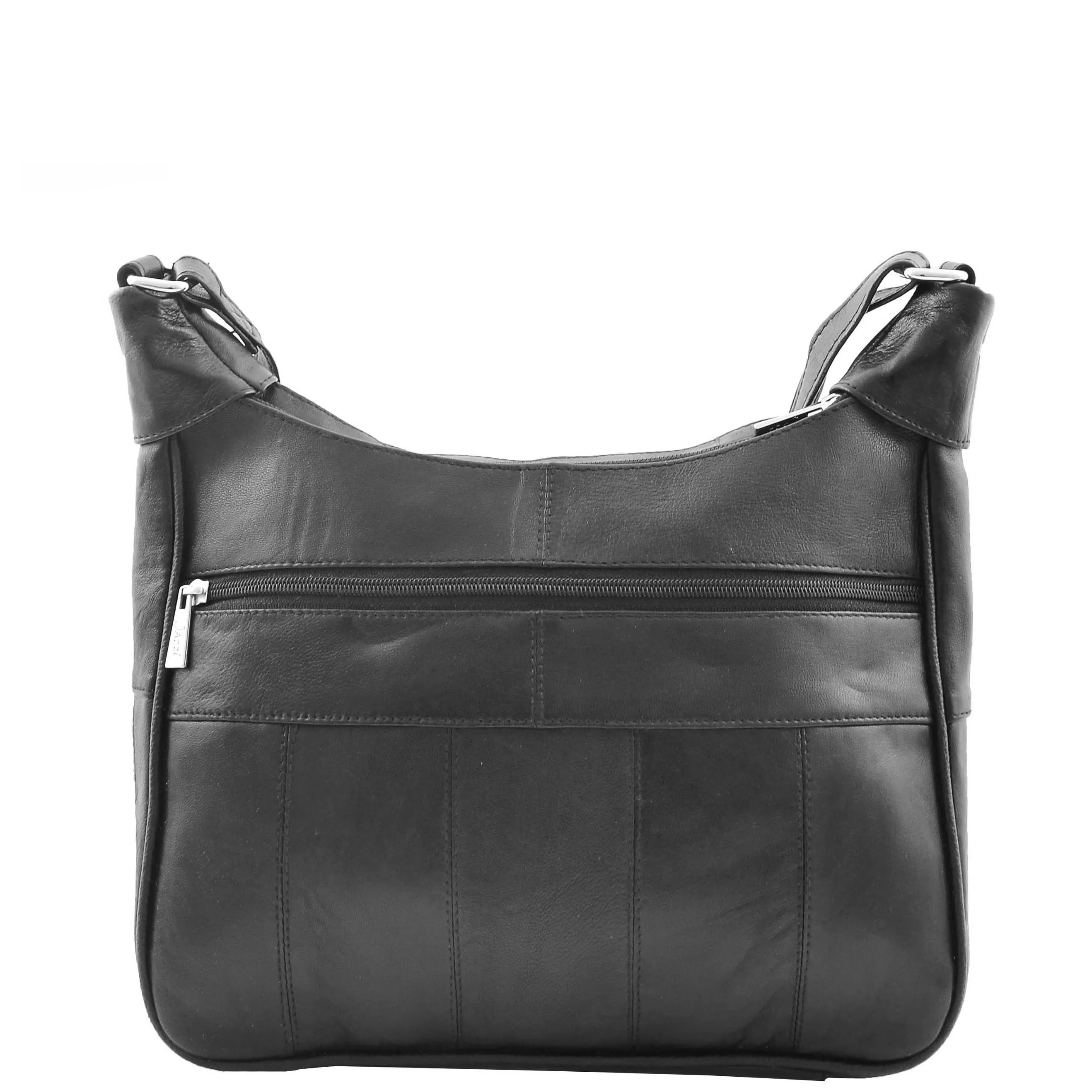 Womens Leather Cross Body Organiser Bag HOL007 Black