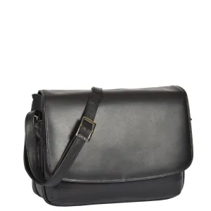 Womens Leather Cross Body Shoulder Bag Maldives Black