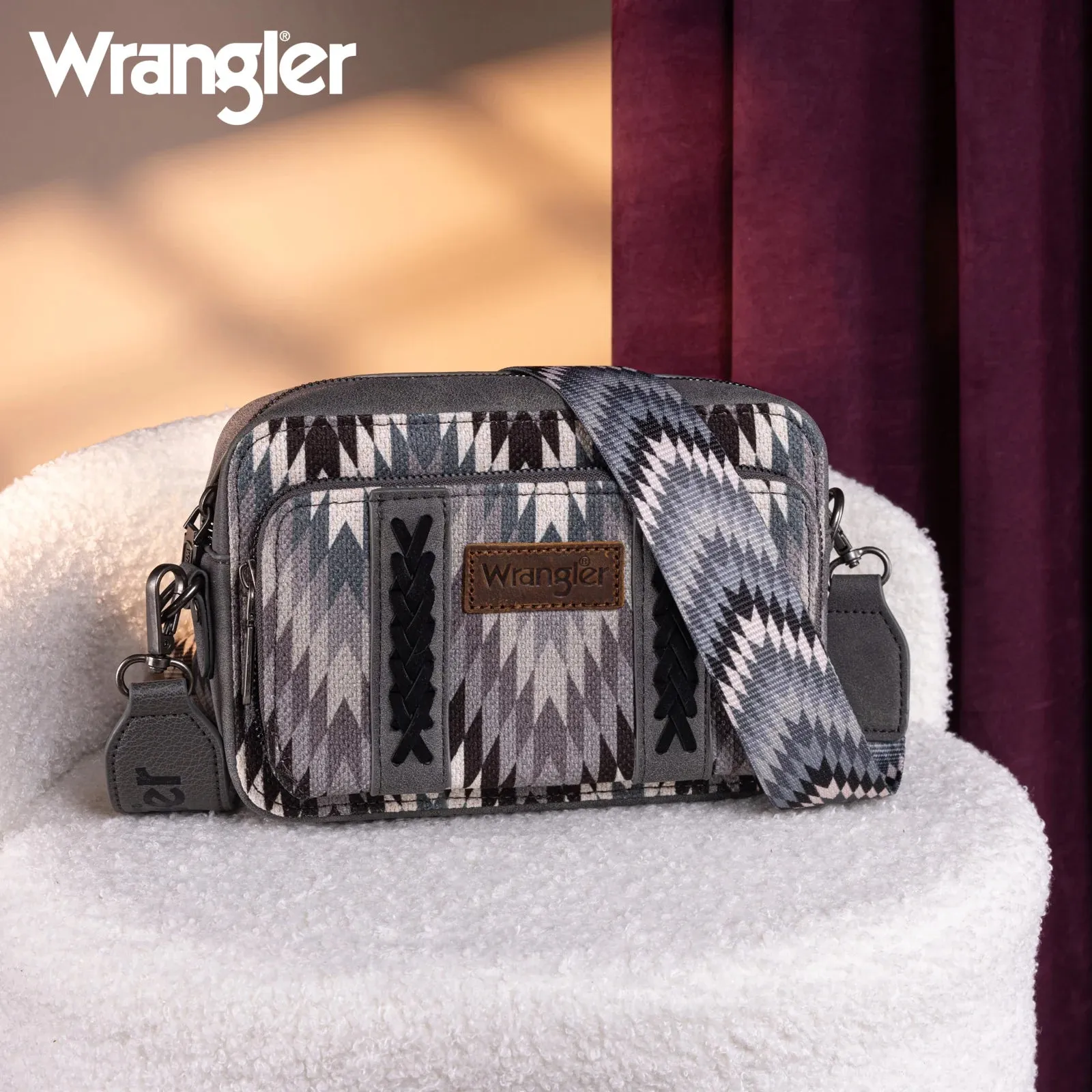 Wrangler Southwest Print Crossbody ~ Grey