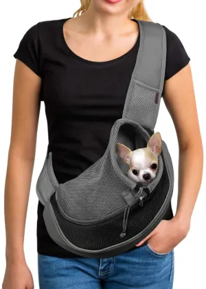 YUDODO Pet Dog Sling Carrier Breathable Mesh Travel Safe Sling Bag Carrier for Dogs Cats